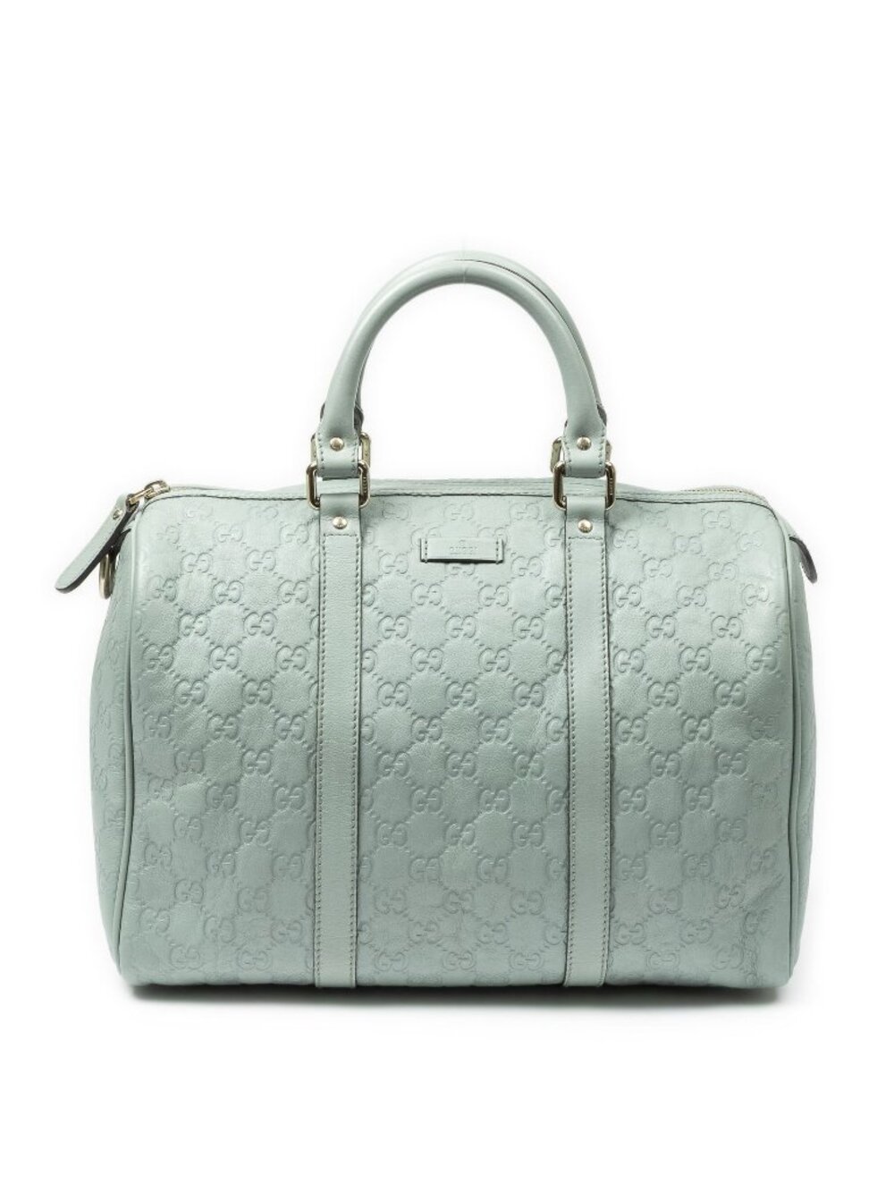 Gucci Medium Boston Light Blue Guccissima Handbag